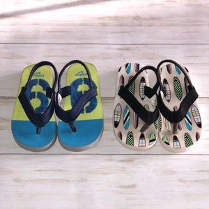 OshKosh & Carter’s Flip Flops - 2x Pair